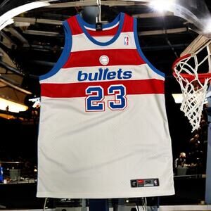 Red White and Blue Bullets Number 23 Jordan Jersey